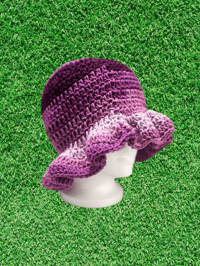 Image 2 of Purple Wavy Brim Hat 