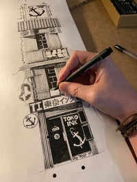 Image 2 of Toko Ink (original hand drawn skateboard deck)