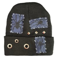 Image 2 of “GNARLY SPIDER #1” Custom Punk Beanie