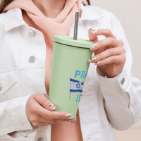 Image 10 of Insulated tumbler with a straw (Pray For Israel)