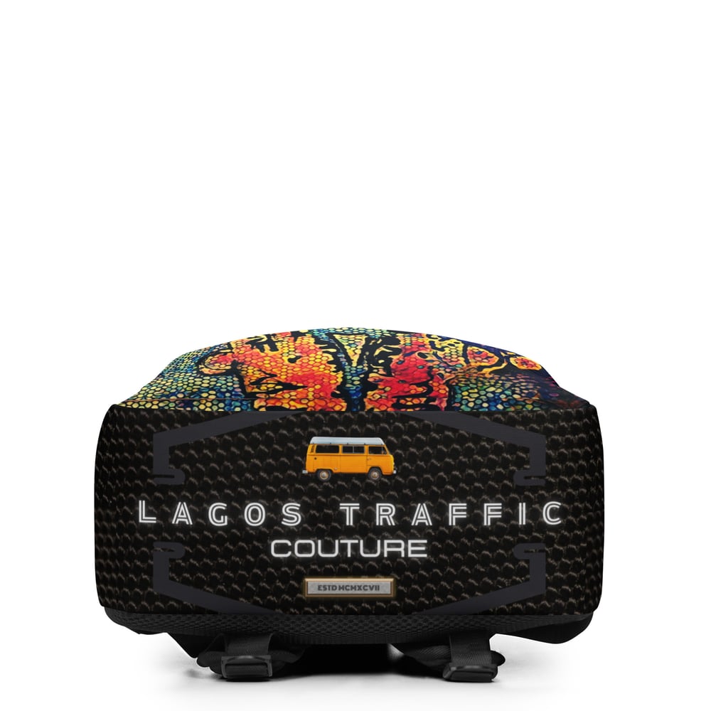 LAGOS TRAFFIC COUTURE LAPTOP TRAVELER'S BACKPACK (ICONIC STANCE)