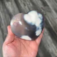Image 3 of Druzy Orca Agate Heart 