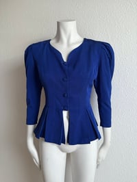 Image 1 of Parisian Brand Blue Peplum Jacket