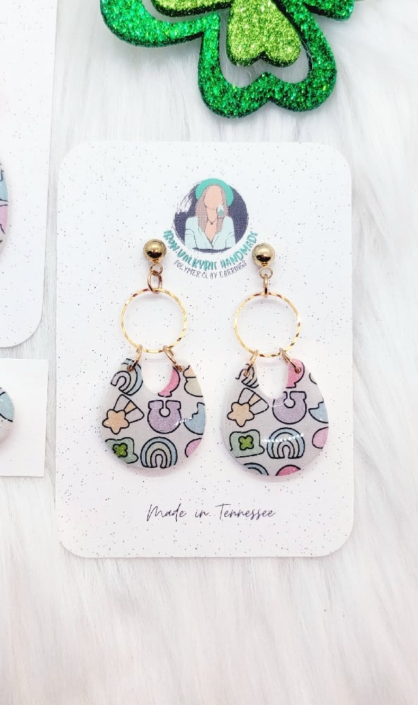 Image of Lucky Charm Print Dangles