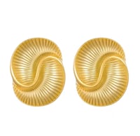 Image 3 of LARGE SPIRAL STUD EARRINGS