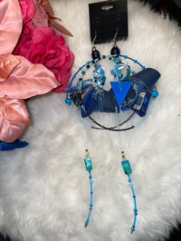 Image 1 of Large hoop denim bling