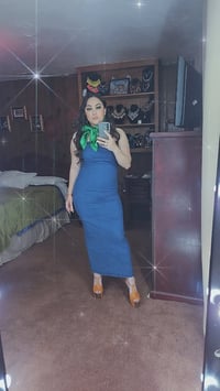 Image 2 of Long Denim Tube Top Dress