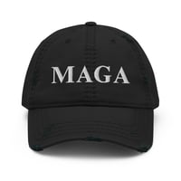 Image 7 of MAGA Make America Great Again - Distressed Dad Hat from PatriotsCo.com