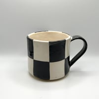 Image 1 of B/W Checkered Ceramic Mug