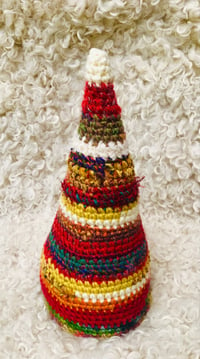 Image 1 of Crocheted Mixed Yarn or Plain Christmas Tree Pattern 