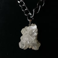 Image 3 of Chunky Quartz Pendant Chain Necklace 
