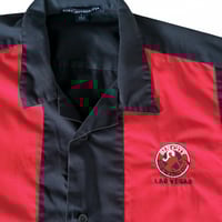 Image 4 of 90s Retro Style Sin City Las Vegas Black + Red Men’s Button Up Shirt - Size L 