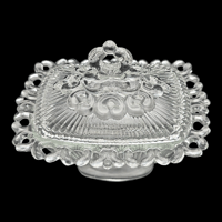 Image 2 of Indiana Glass Open Lace Rim Rectangular Butter/Candy Dish