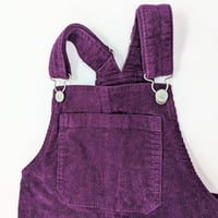 Image 3 of Art Class Girls Corduroy Overalls Dress in Deep Purple