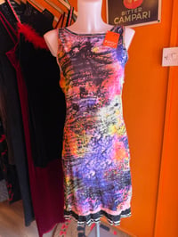 Image 3 of Electric Graffiti Abstract Mesh Dress M