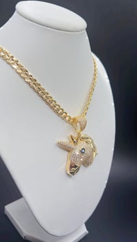 Image 2 of GOLD DIAMOND UNICORN NECKLACE