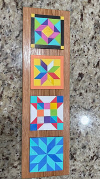 Image 2 of Hand painted quilt block 