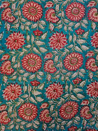 Image 2 of Namaste fabric fleurs rouges