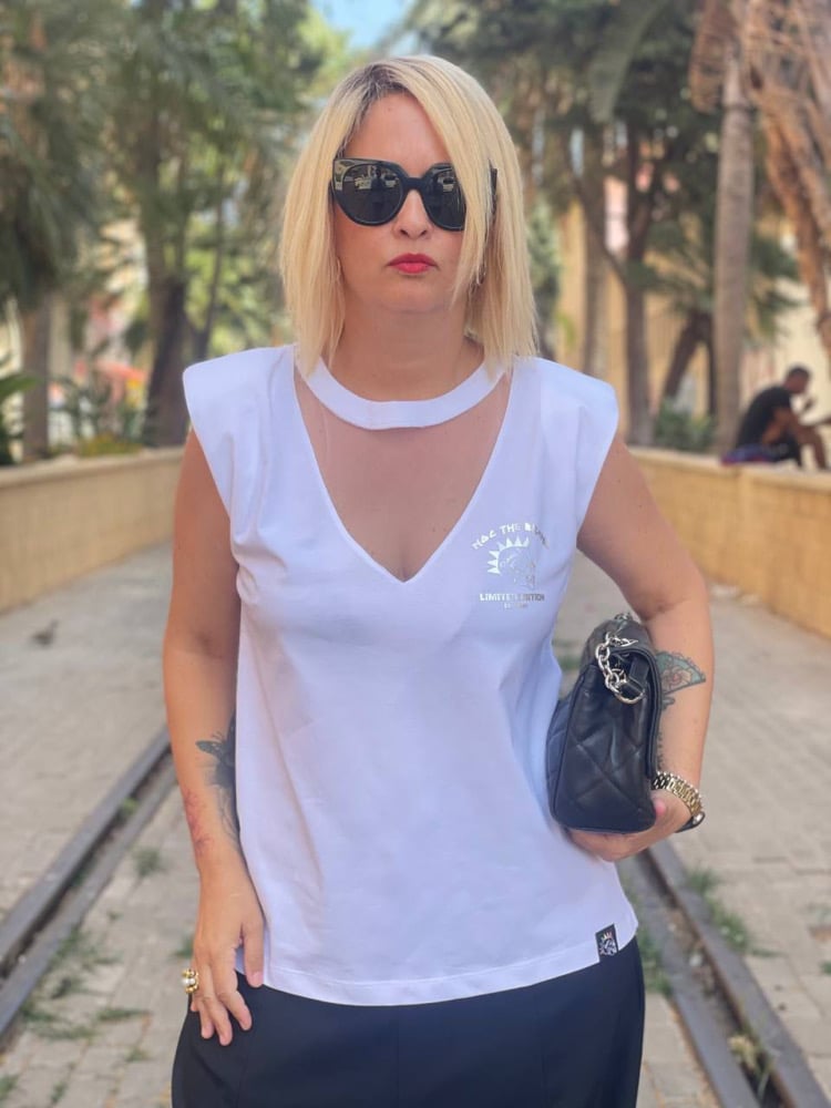 Image of CAMI SKULL BASIC BLANCA