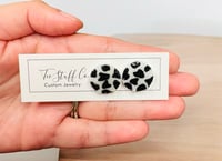 Image 1 of Cow print Glitter Stud Earrings 