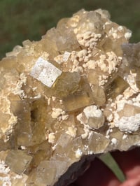 Image 4 of Yellow Cubic Fluorite & Barite Specimen | Beijing China #2654
