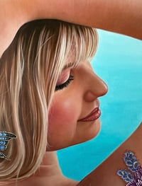 Image 2 of “The Quiet Unravelling” original oil painting on aluminium 