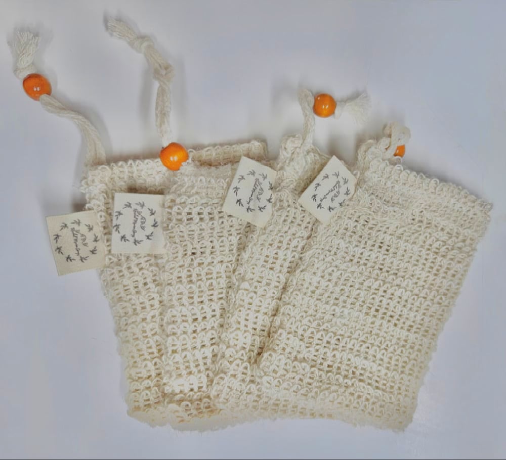 Image of Natural Plant-based Sisal Soap Saver Pouch 