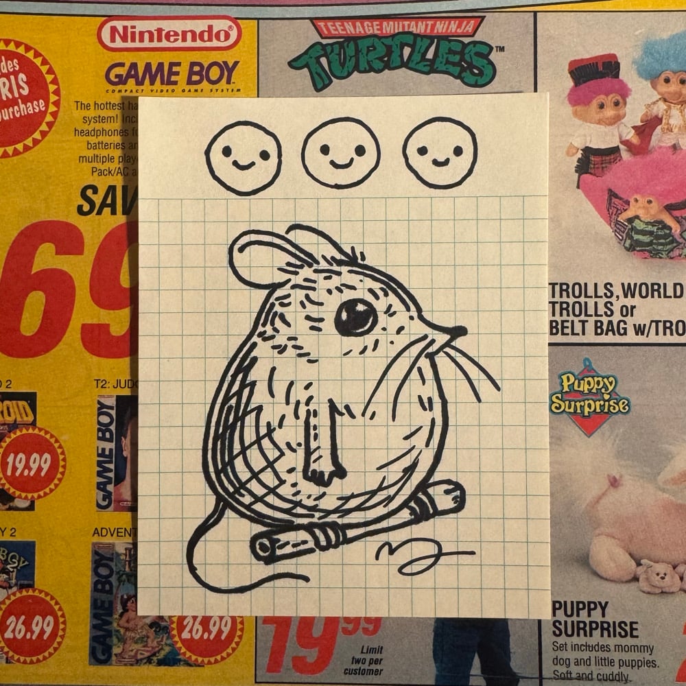 Image of Fat Bird Sharpie Sketch #174