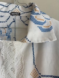 Image 6 of Blue embroidered shirt (m/l)