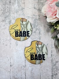Image 1 of Boss Babe Car Coasters - 2 pack