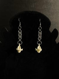 Image 2 of Vertebrae Helm Chain Earrings