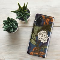 Image 8 of Art Nouveau Inspired Blue, Orange and White Boho Hippie Floral Sketch Tough case for Samsung®