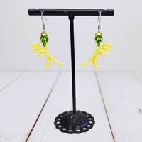 Image 6 of T-Rex Skeleton Earrings