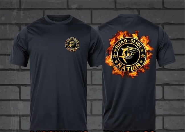 Road Glide Nation burning Skull T-Shirt | Glide Nation Outlet