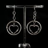 “barbed hearts” o-ring earrings 