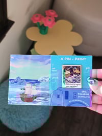 Image 3 of Poseidon Enamel Pin + Print | Epic The Musical 