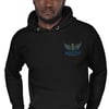 BOSSFITTED Neon Green and Blue Embroidered Logo Unisex Hoodie
