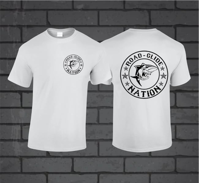 Road Glide Nation Round Logo White T-SHIRT