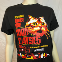 Image 3 of Unisex “House Of 1000 Cats” Black Tee