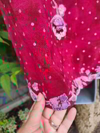 Image 9 of Mykonos sari jewel oversized waistcoat / top 10-18 red tie dye