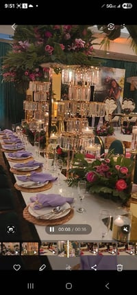 Image 1 of 100 CM Tropical flower balls with hot pink and lavender 