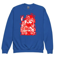 Image 2 of SWEATSHIRT: YOUTH - "FUNKY RED"