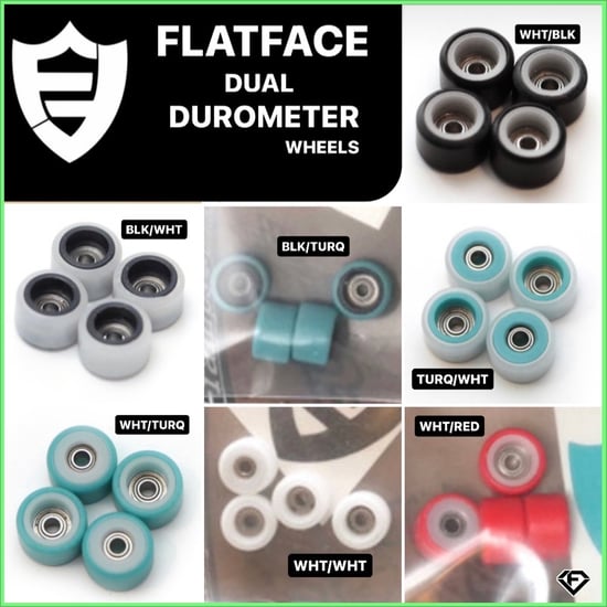 FLATFACE DUAL DUROMETER WHEELS (SEVEN OPTIONS) | FAYMUS DECKS