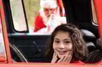 Image 2 of Vintage Red Truck Photos with Santa, the baby Kangaroo @ Crosswind Farm