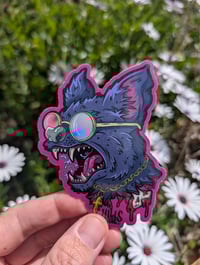 Image 2 of "Ozzy Ozzy Ozzy" bat sticker