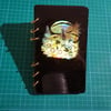 Black iridescent Mushroom Resin Notebook (slim)