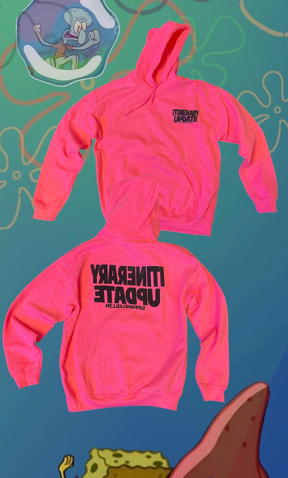 Itinerary Hoodie BIG LOGO PINK