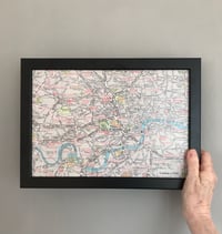 Image 2 of London c.1930, framed (repro) map