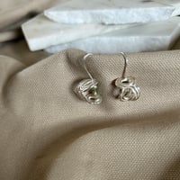 Image 4 of #18 Drop Earring with Double Green  Pearl