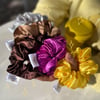 "Rich" Brown Satin Scrunchie